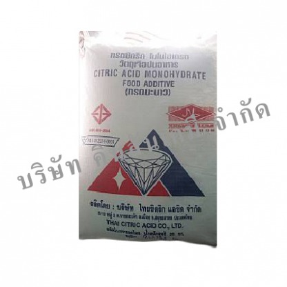 citric acid monohydrate - เคมีภัณฑ์กลุ่มอุตสาหกรรม - บริษัท คินสันเคมี จำกัด